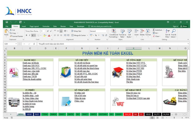 Phần mềm kế toán miễn phí Excel